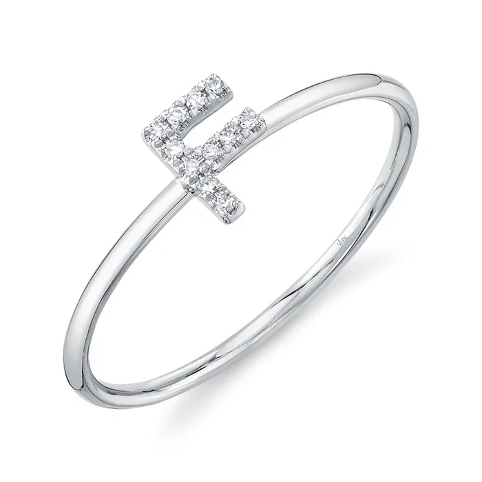 0.04CT DIAMOND RING – INITIAL F