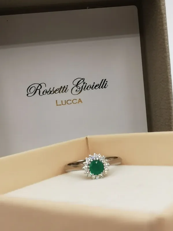 0,27/76 Colombian Emeralds 18kSolid Gold Ring Colombian Natural Emerald Col
