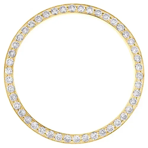 10K Yellow Gold Custom Diamond Bezel For Rolex Day-Date Fits 36mm Watch 1.65 CT.
