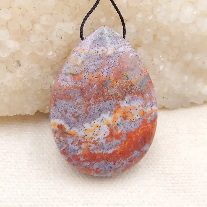 110cts Natural Ocean Jasper Pear Shape Pendant