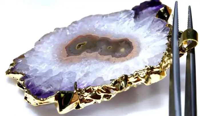 134.25 CTS URUGUAY AMETHYST STALACTITE PENDANT SG-3460
