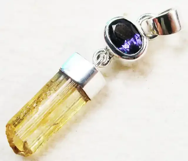14.90 CTS NATURAL IMPERIAL TOPAZ WITH IOLITE [SJ1740]