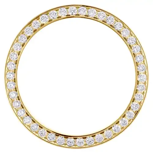 14K Yellow Gold Diamond Watch Bezel 126333 DateJust 41 Rolex 7 Points 3.20 CT.