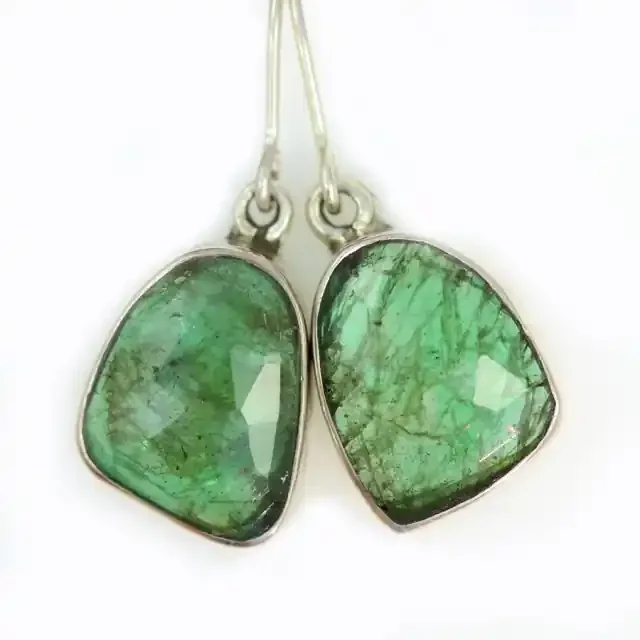 16.30 CTS EMERALD EARRINGS -FACTORY DIRECT [SJ4719]