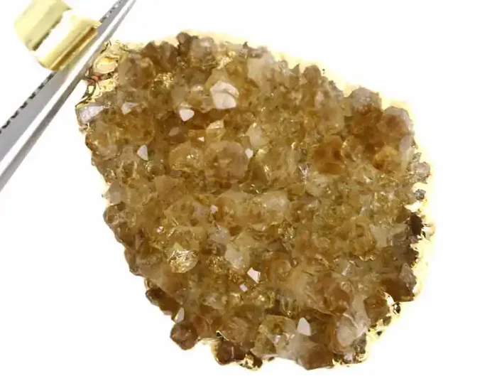 22.65 CTS CITRINE CRYSTAL GOLD PLATED PENDANT SG-3238