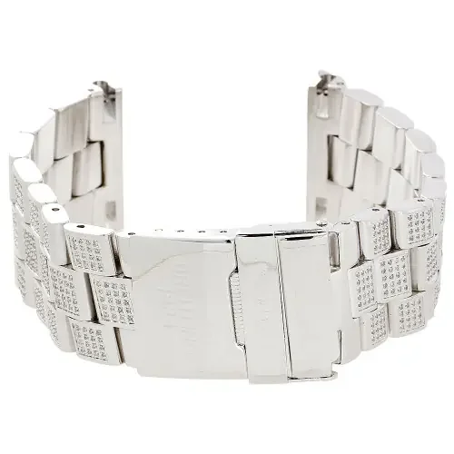 Brand New Mens 24mm Custom Diamond Band For Breitling Super Avenger 2.50 ct.