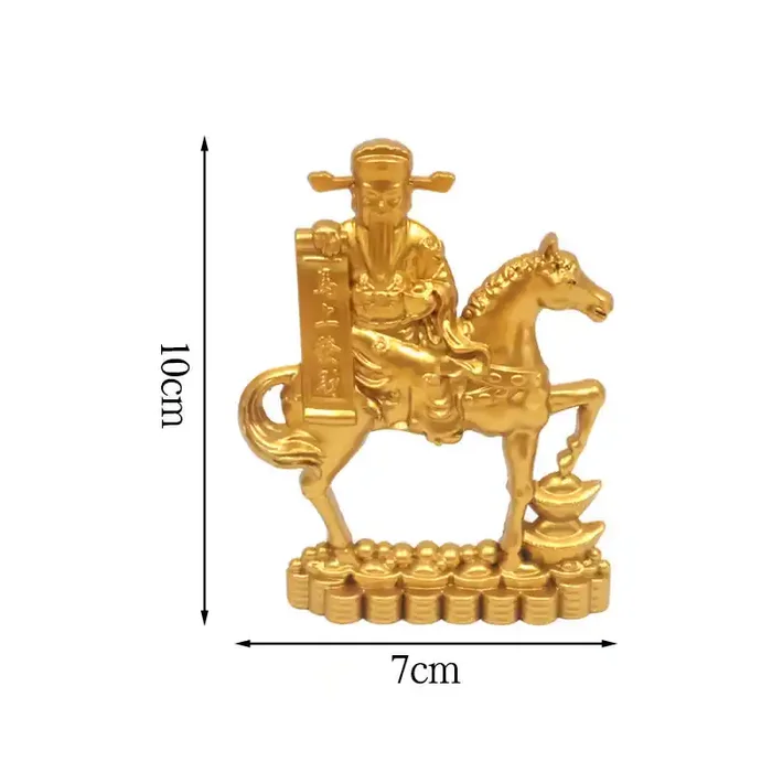 Buddha Stones “Get Rich Now” Year of the Horse God of Wealth Ingots Prosperity Alloy Home Decoration