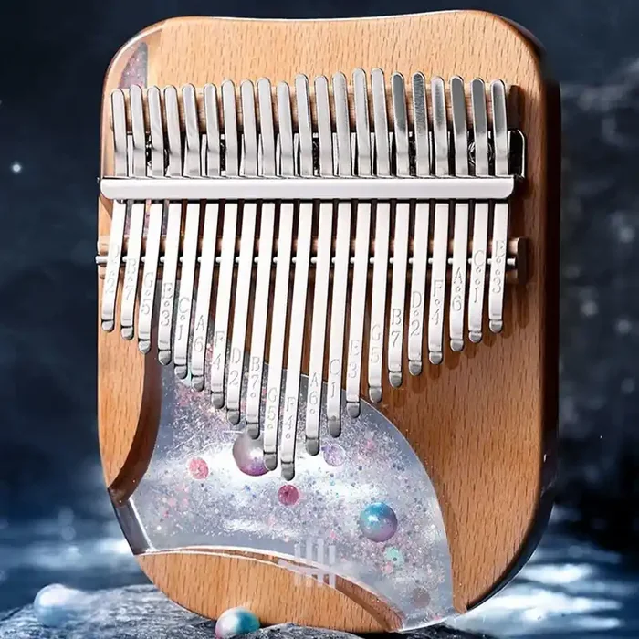 Buddha Stones Kalimba 17/21 Keys Thumb Piano Beech Wood Planet Universe Portable Finger Piano
