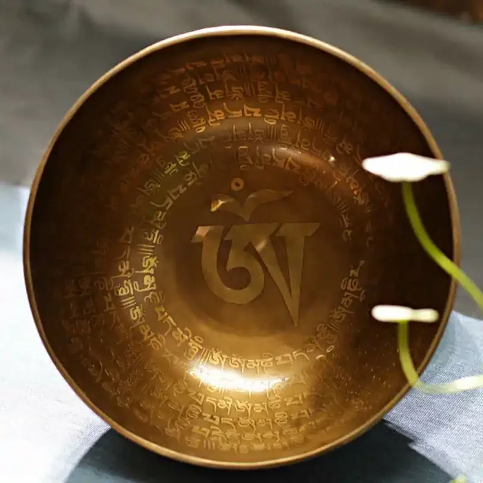 Buddha Stones Sutra Singing Bowl Handcrafted for Healing and Meditation Positive Energy Sound Bowl Set