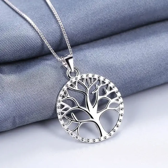 Buddha Stones The Tree of Life 925 Sterling Silver Creation Necklace Pendant