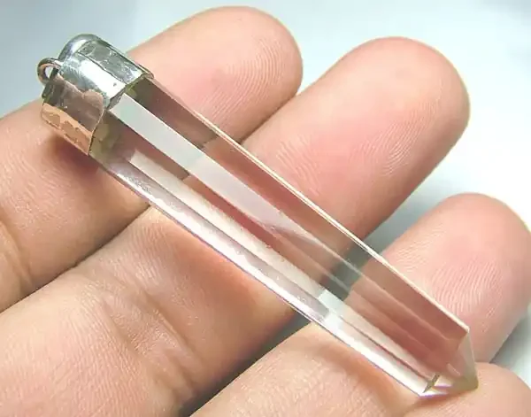 Crystal Pencil Facet in 925 Silver Pendant JW137