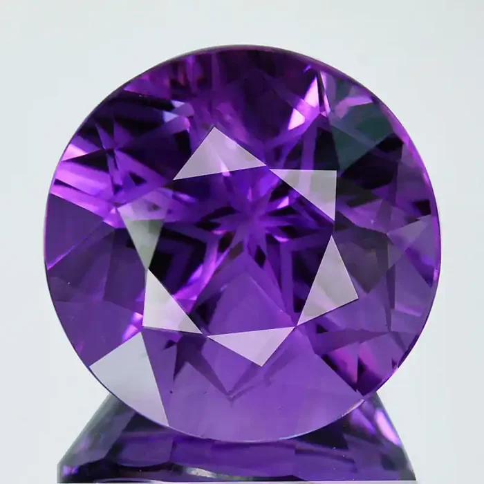 ~CUSTOM CUT~22.30 Cts Natural Purple Amethyst Round Bolivia