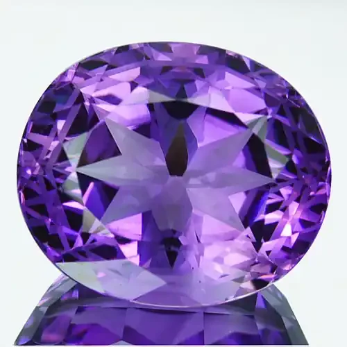 ~CUSTOM CUT~ 26.44Cts Natural Purple Amethyst Fancy Oval Bolivia