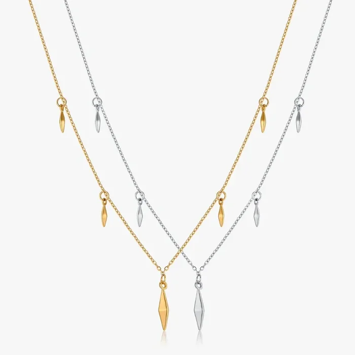 Geometric Drop Necklaces (Greek Inspired Collection) · Aurelliora Gem