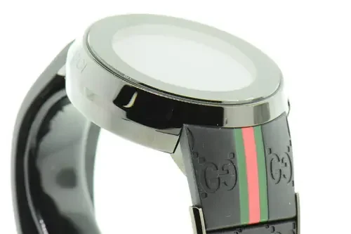 Gucci Watch Mens I-Gucci Collection Black Rubber Strap 44mm YA114207