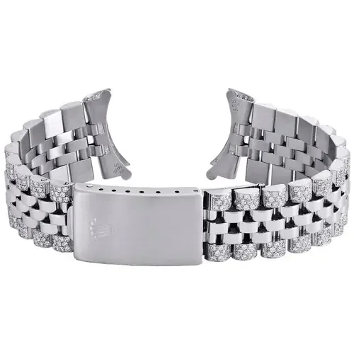 Men‘s Custom Diamond Jubilee Watch Band to Fit 36mm Rolex DateJust Case 4.81 CT.