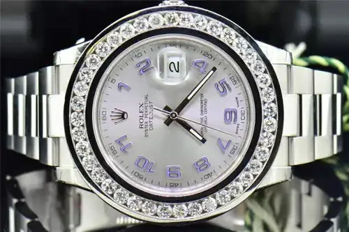 Mens Brand New Rolex DateJust II 41MM Ref. 116334 Channel Set Diamond Watch 6 CT