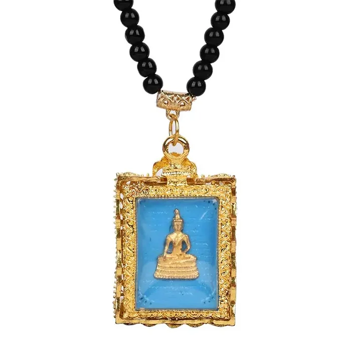 Obsidian Buddha Serenity Pendant Necklace (Extra 30% Off USE CODE FS30)