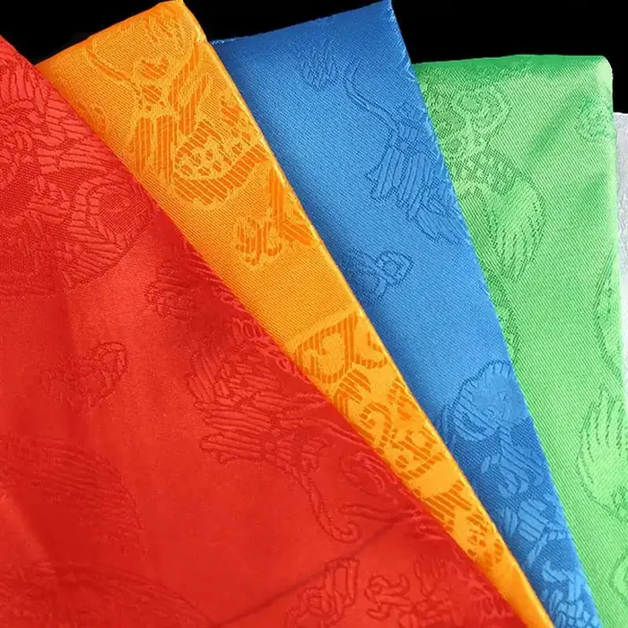 Tibetan Lucky Blessing 5 Colors Dragon Phoenix Pattern Khata Decoration (Extra 40% Off USE CODE FS40)