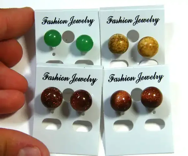 TRADE PARCEL FOUR GEMSTONE EARRINGS AG132