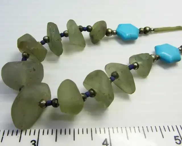 TURQUOISE/HOWLITE FLUROITE NECKLACE MJA 195